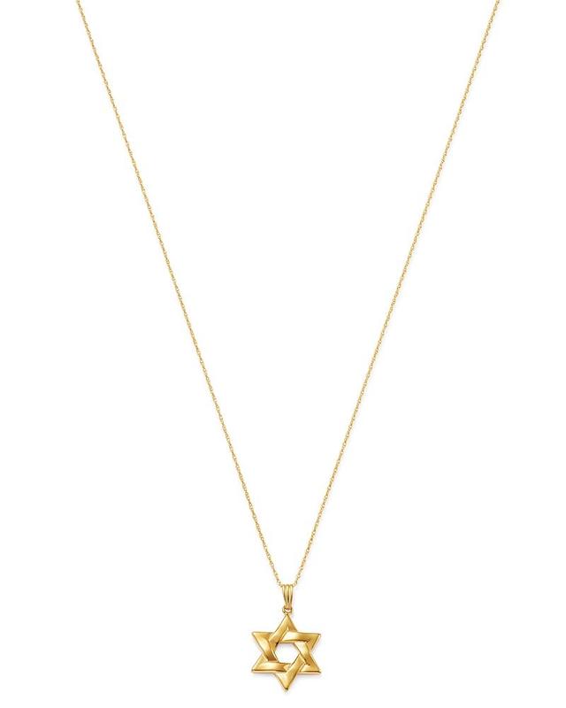 Bloomingdales Star of David Pendant Necklace in 14K Yellow Gold, 18 - 100% Exclusive Product Image