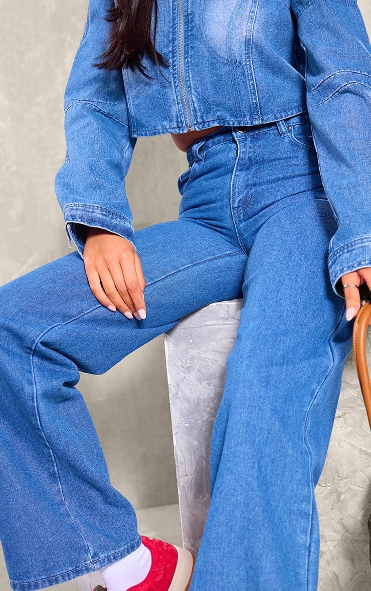 Tall Vintage Wash Low Rise Mom Jeans Product Image