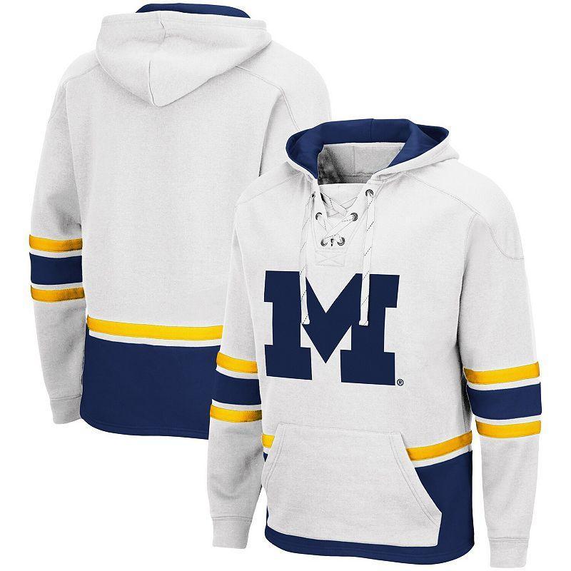 Mens Colosseum Michigan Wolverines Lace Up 3.0 Pullover Hoodie Product Image