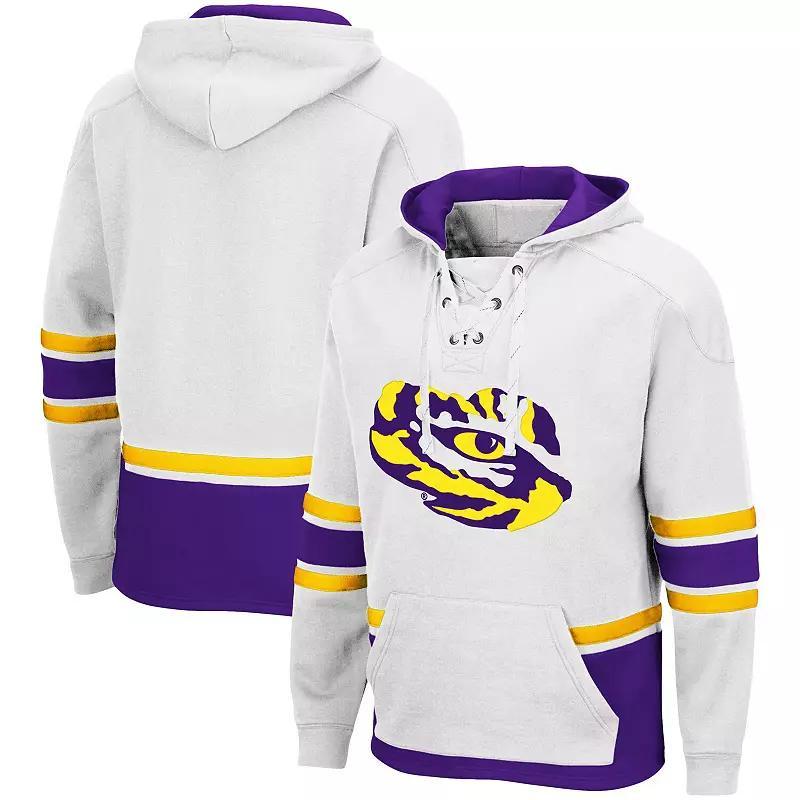 Mens Colosseum LSU Tigers Lace Up 3.0 Pullover Hoodie Product Image