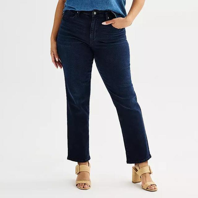 Womens Sonoma Goods For Life High Rise Curvy Straight Jeans Product Image