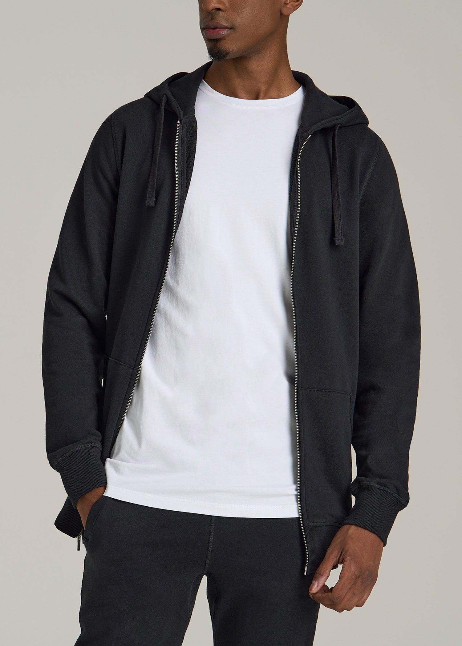 Wearever 2.0 French Terry Full-Zip Hoodie for Tall Men in Black Male Product Image