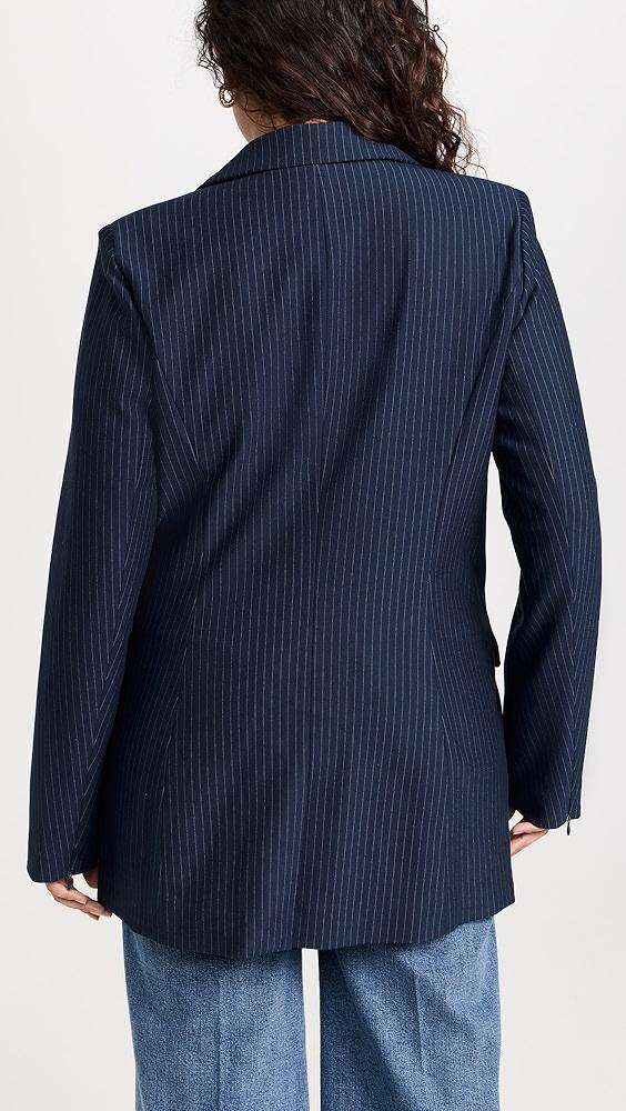 Good American Stripe Ponte Scultped Blazer | Shopbop Product Image