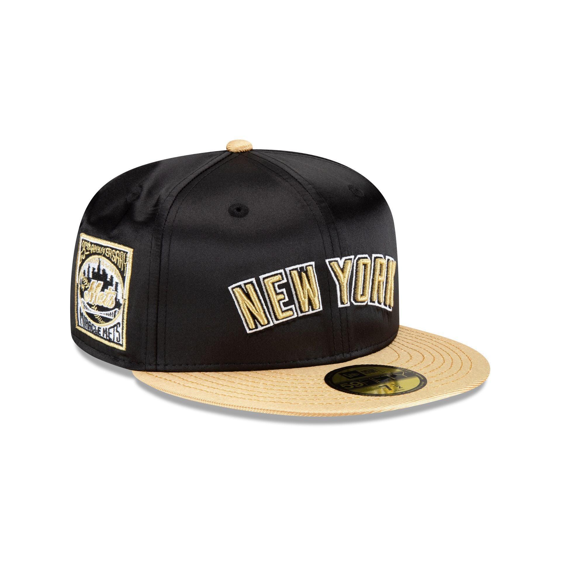 New York Mets Metallic Gold 59FIFTY Fitted Hat Male Product Image