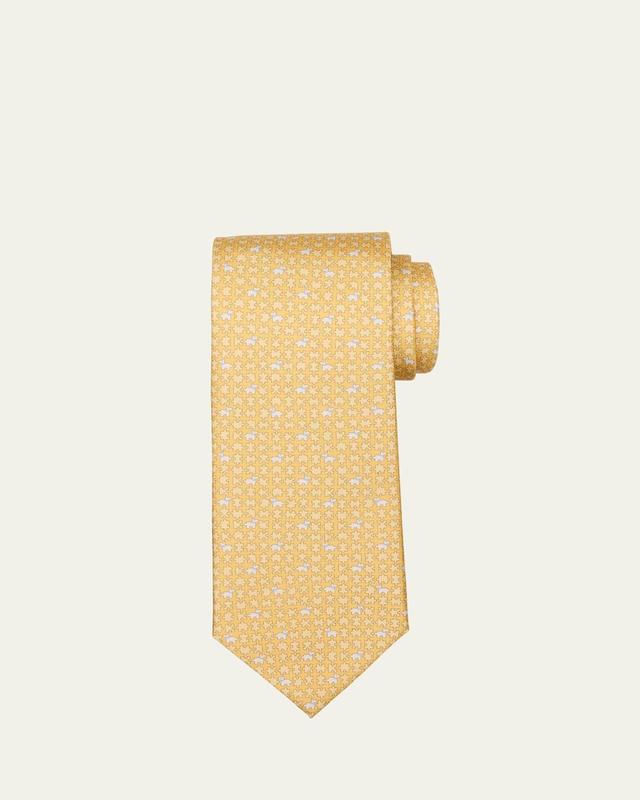 Mens Puzzle-Print Silk Tie Product Image