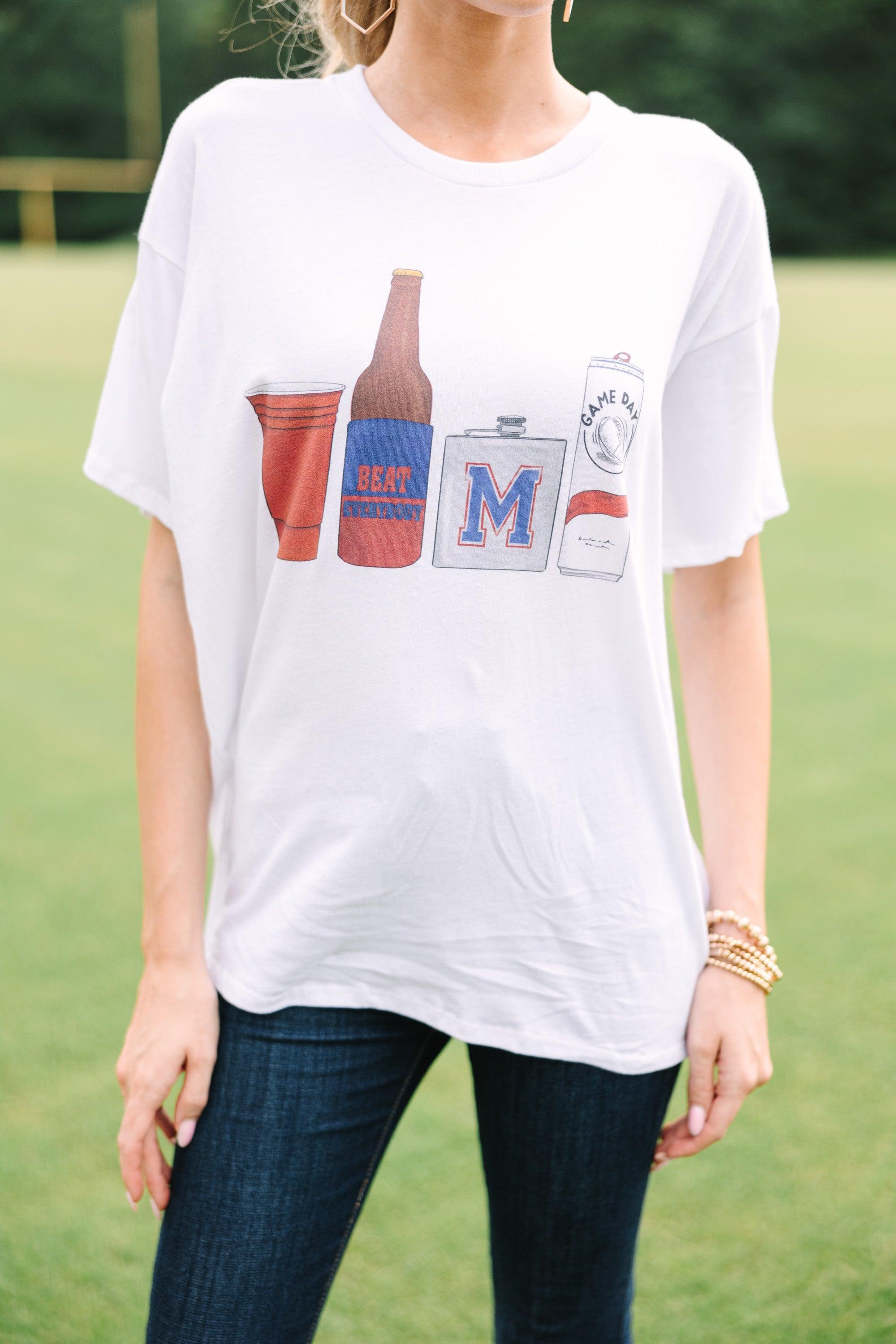 Drink Local Navy And Cardinal Red Gameday Graphic Tee Female Product Image