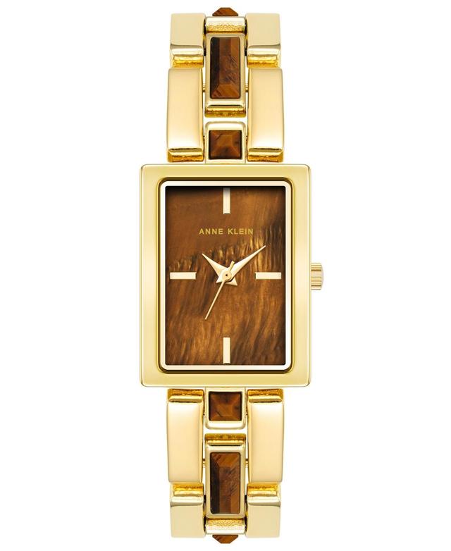 Anne Klein Womens Quartz Gold-Tone Alloy Watch, 28mm x 21mm - Brown Product Image