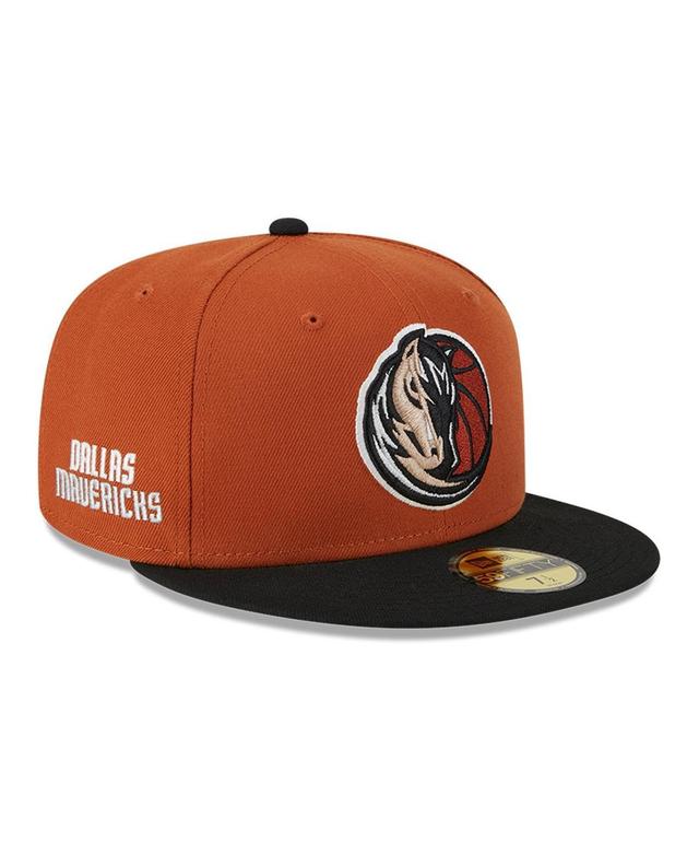 Mens New Era Rust Dallas Mavericks Two-Tone 59FIFTY Fitted Hat - Rust Product Image