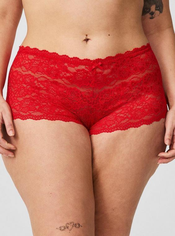 Lace Cheeky Panty With Open Gusset Product Image