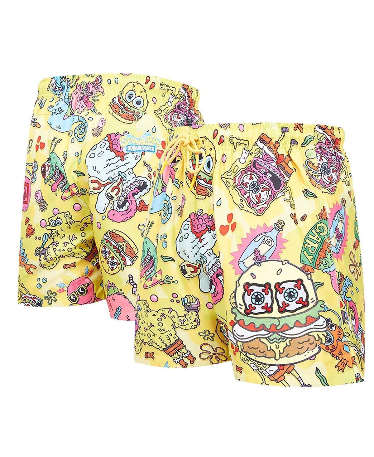 Freeze Max Mens Yellow SpongeBob SquarePants Krabby Patty Bob Shorts Product Image