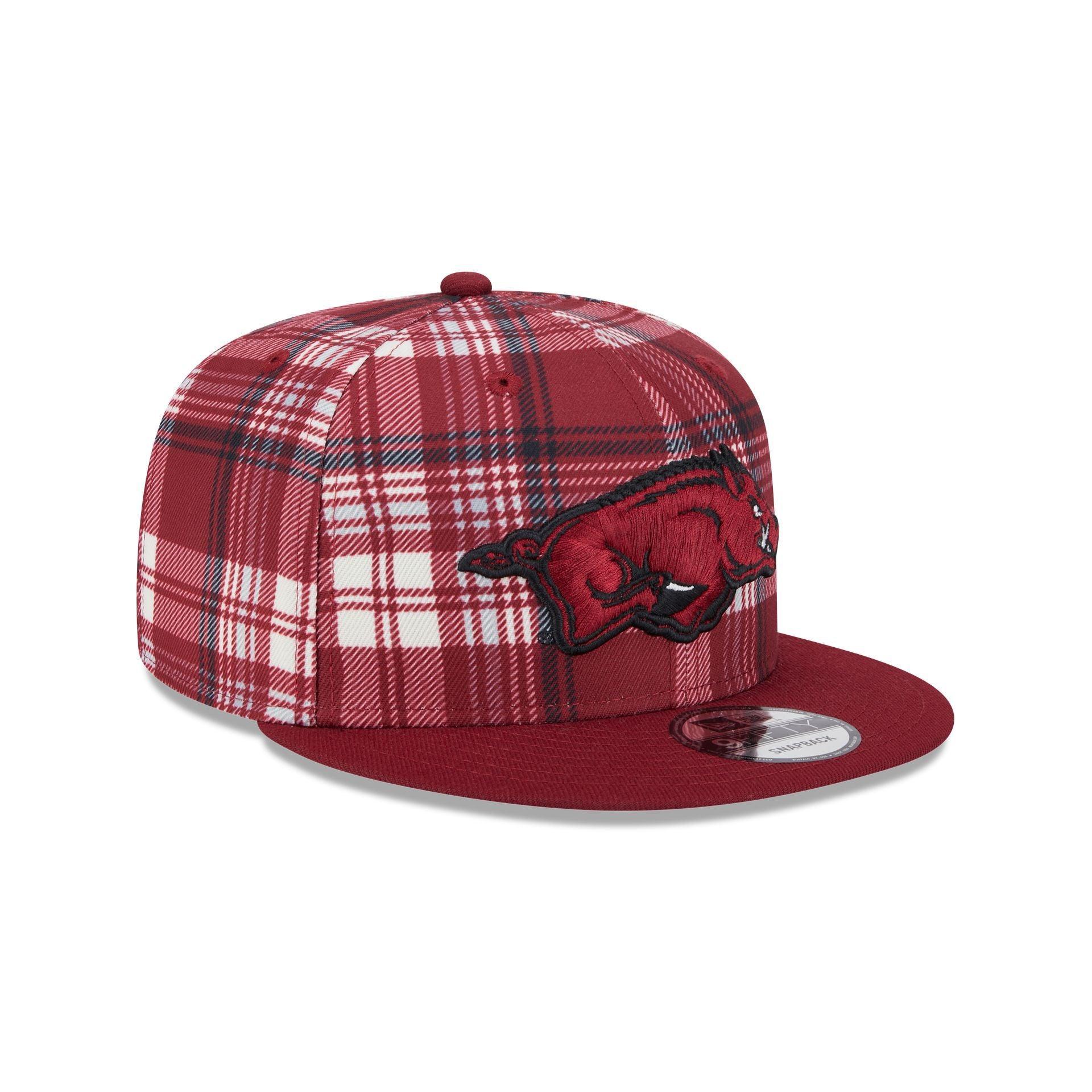 Arkansas Razorbacks Plaid 9FIFTY Snapback Hat Male Product Image