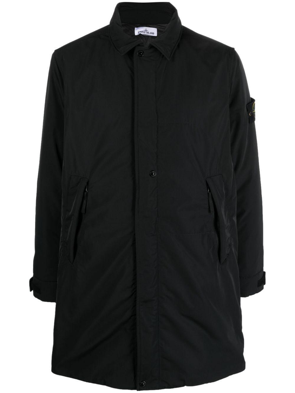 Compass-badge Coat In Black Product Image