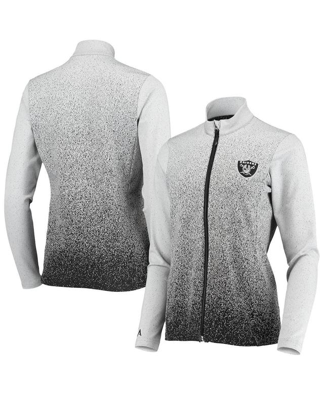 Womens Antigua White/Black Las Vegas Raiders Guide Full-Zip Jacket Product Image