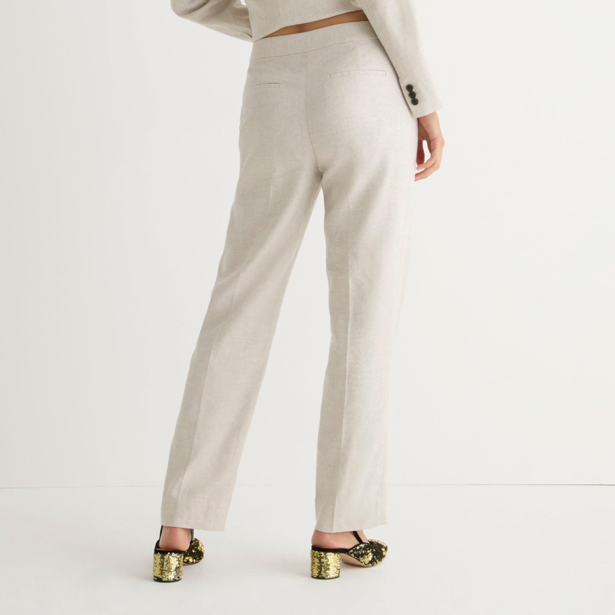 Kate straight-leg pant in stretch linen blend Product Image