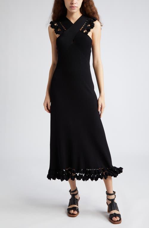 Ulla Johnson Fiora Cutwork Detail Rib Midi Dress Product Image