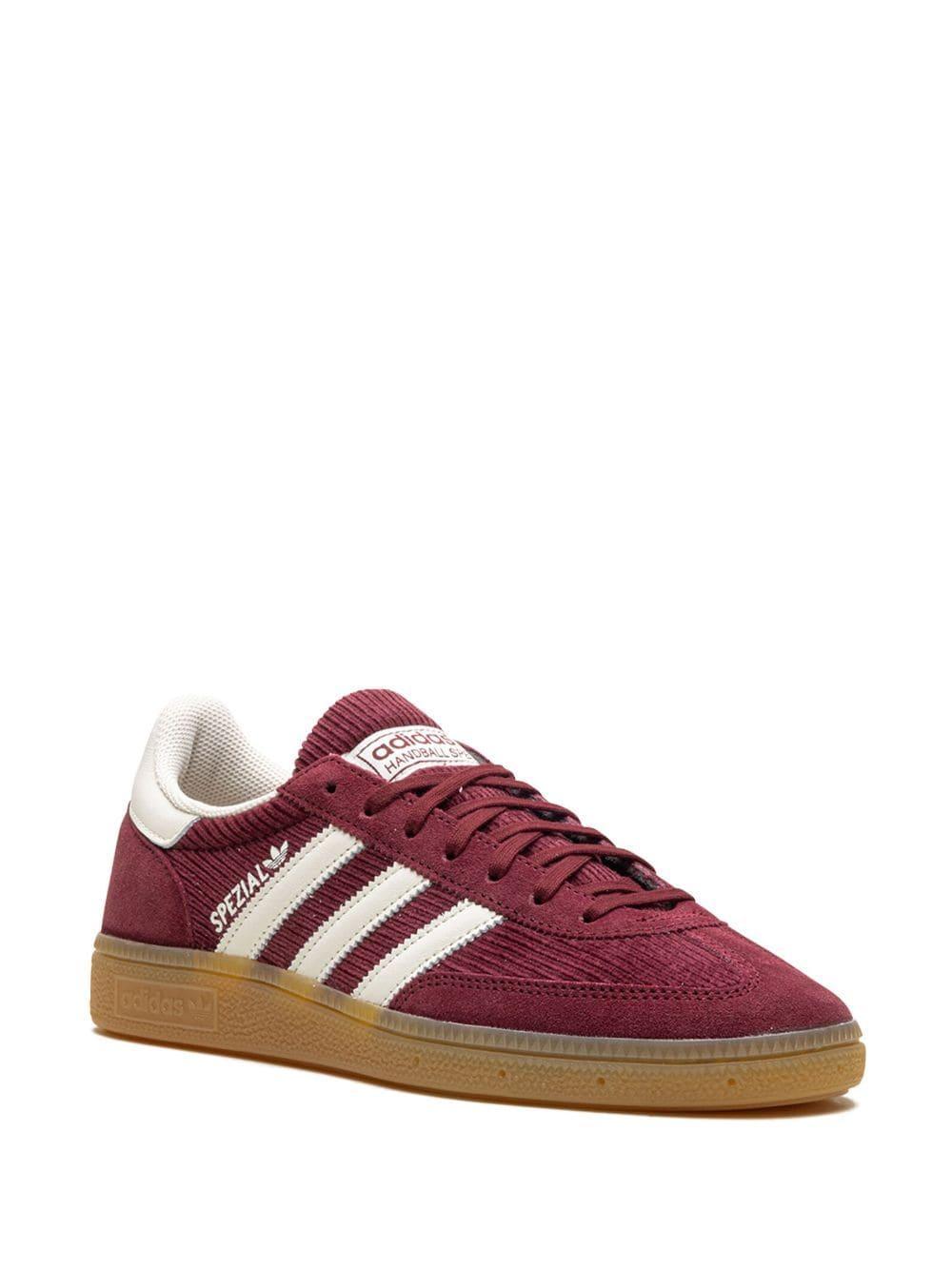 ADIDAS ORIGINALS Handball Spezial Suede And Leather-trimmed Corduroy Sneakers In Red Product Image