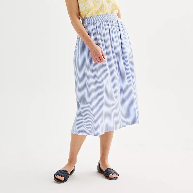 Womens Croft & Barrow Elastic Waist Midi Skirt Product Image