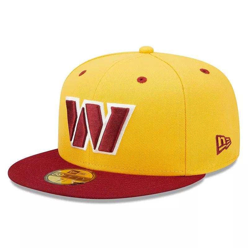 Mens New Era Gold/Burgundy Washington Commanders Flipside 2Tone 59FIFTY Fitted Hat Product Image