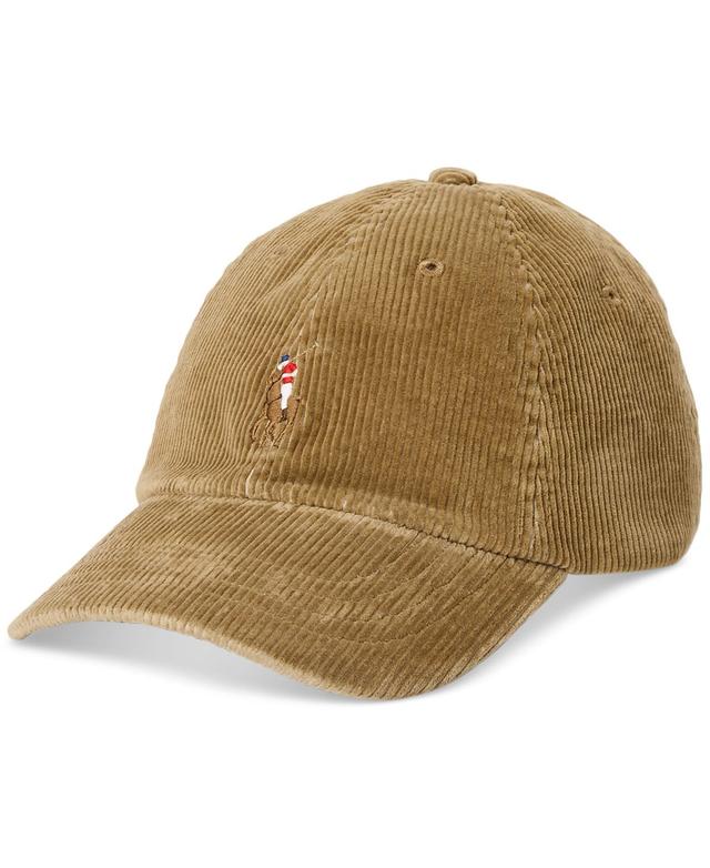 POLO RALPH LAUREN Men's Corduroy Ball Cap In Khaki Product Image