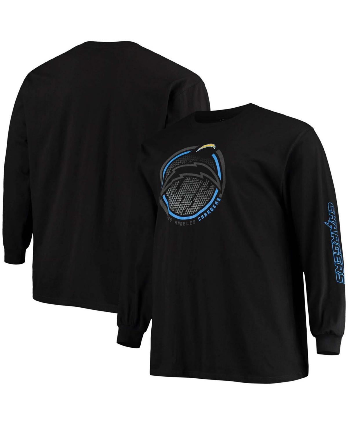 Mens Fanatics Branded Black Los Angeles Chargers Big & Tall Color Pop Long Sleeve T-Shirt Product Image