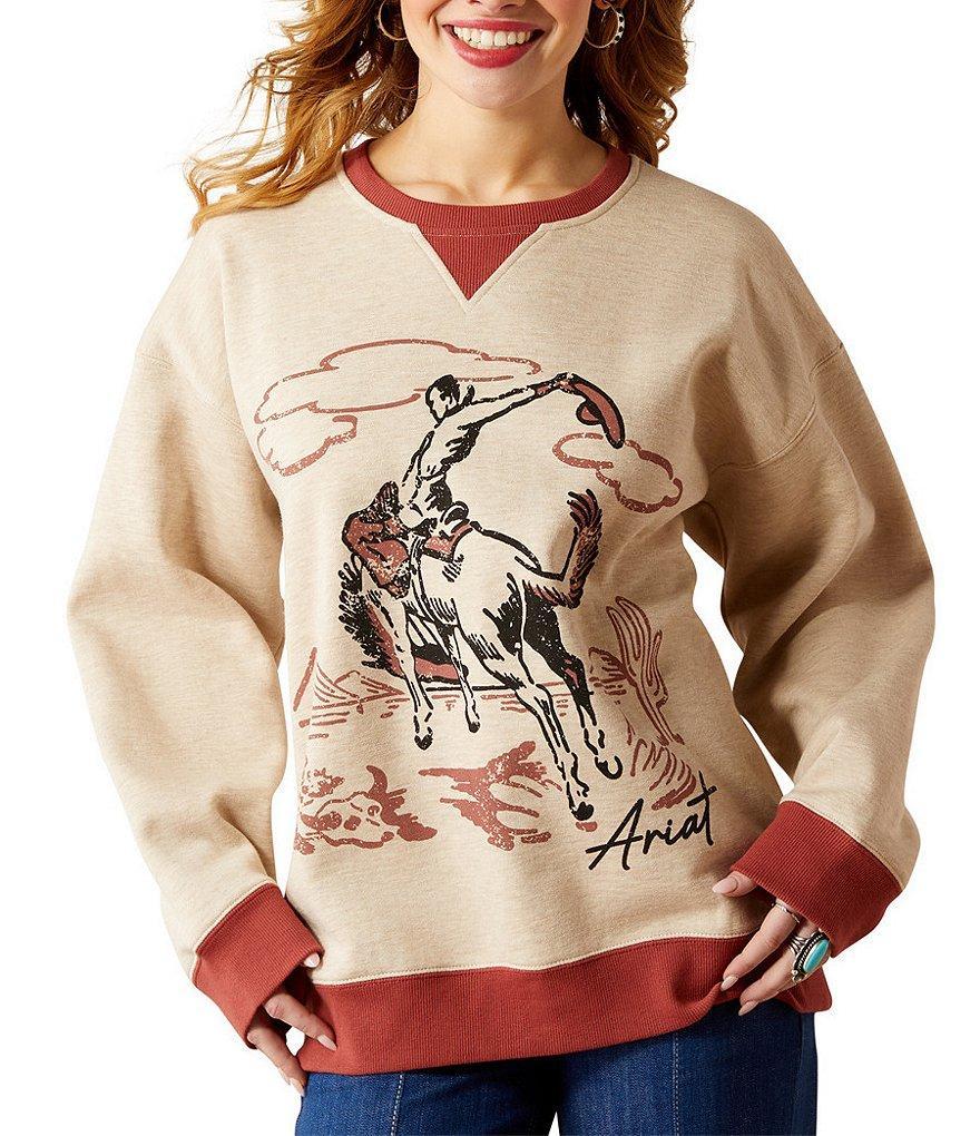 Ariat French Terry Rough-Stock Crew Neck Long Sleeve Sweatshirt Product Image