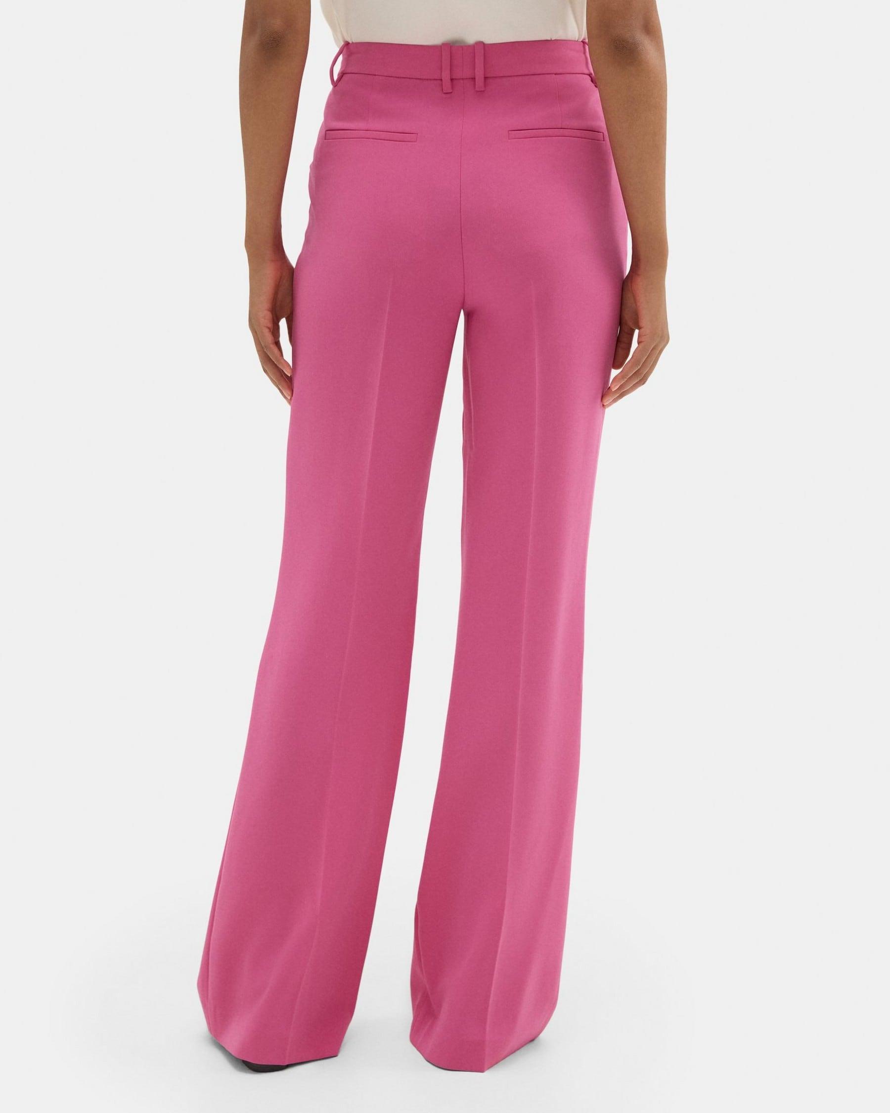 High-Waist Flare Pant in Crepe Product Image