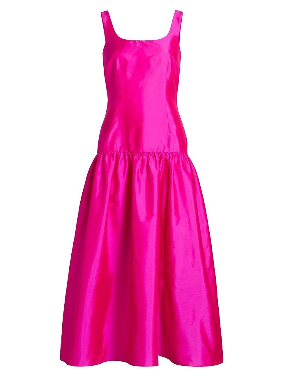 Womens Usha Taffeta Midi-Dress Product Image