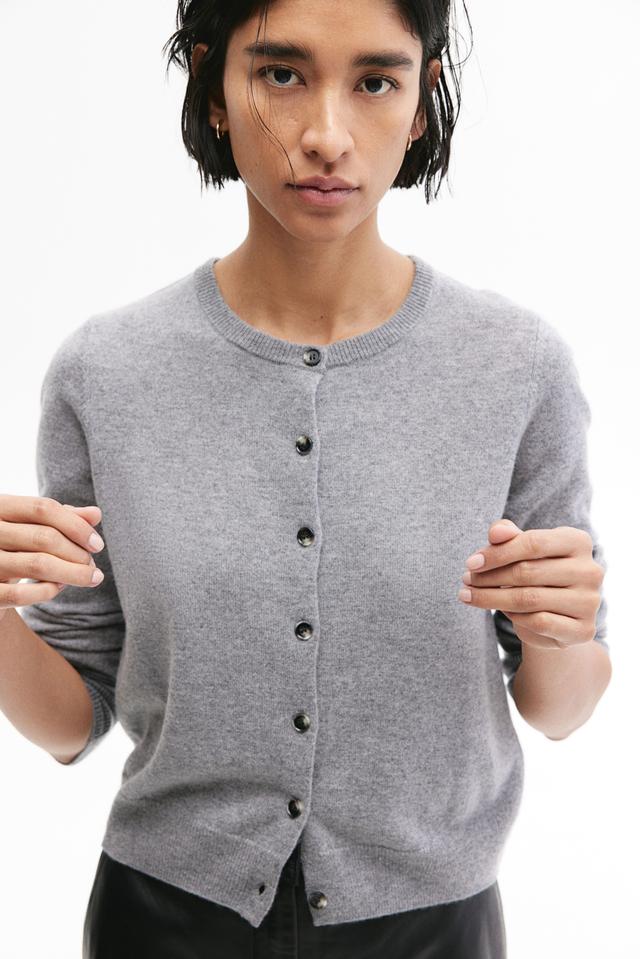 Fine-Knit Cashmere Cardigan Product Image