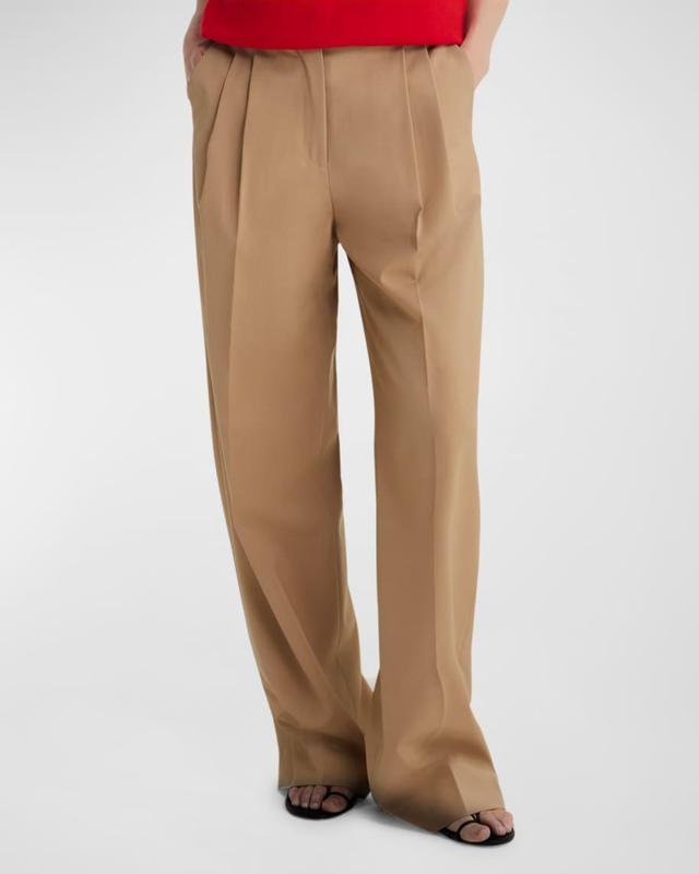 Pleated Wide-Leg Trousers Product Image