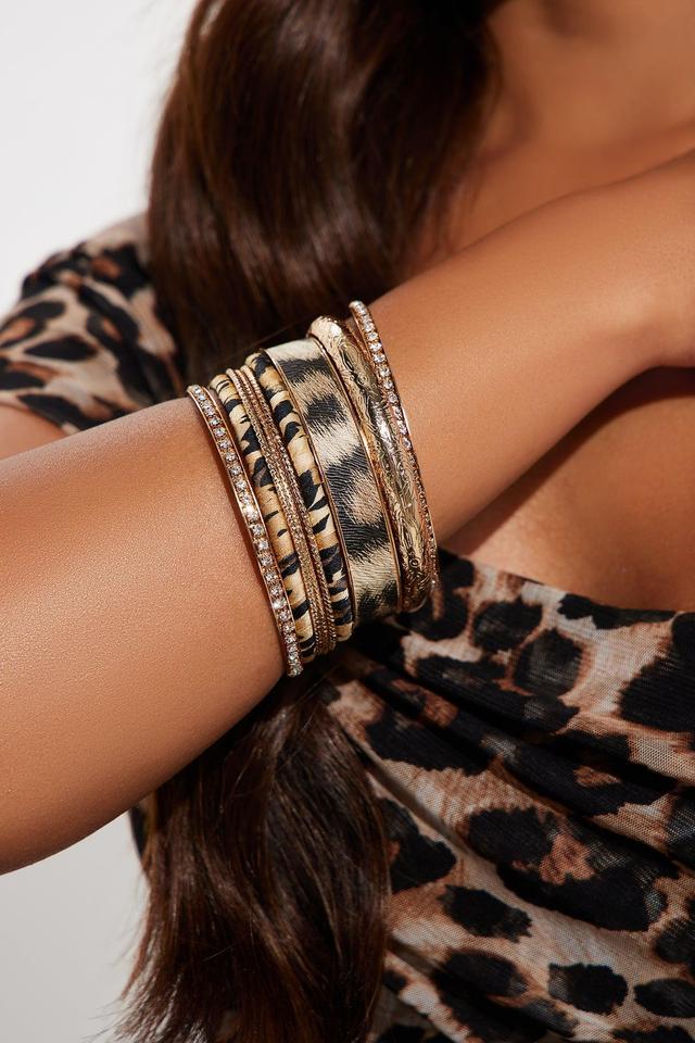 Jungle Goddess 11 Piece Bangle Set - Leopard Product Image