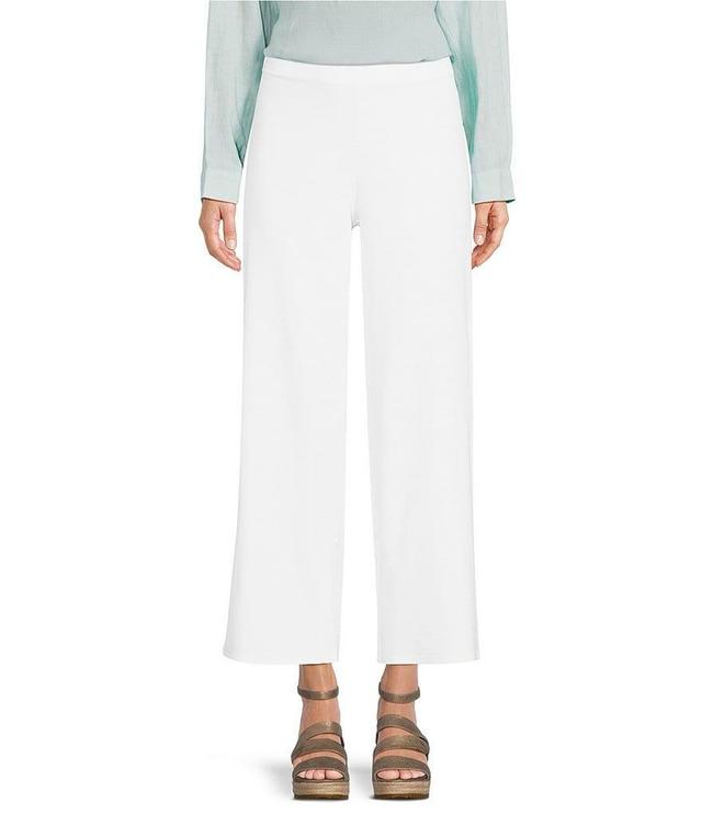 Eileen Fisher Stretch Crepe Wide Leg Ankle Length Pant Product Image