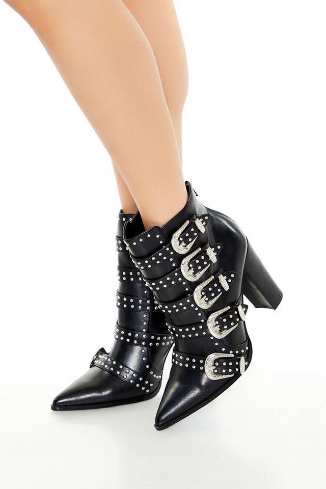 Buckled Block Heel Booties | Forever 21 Product Image