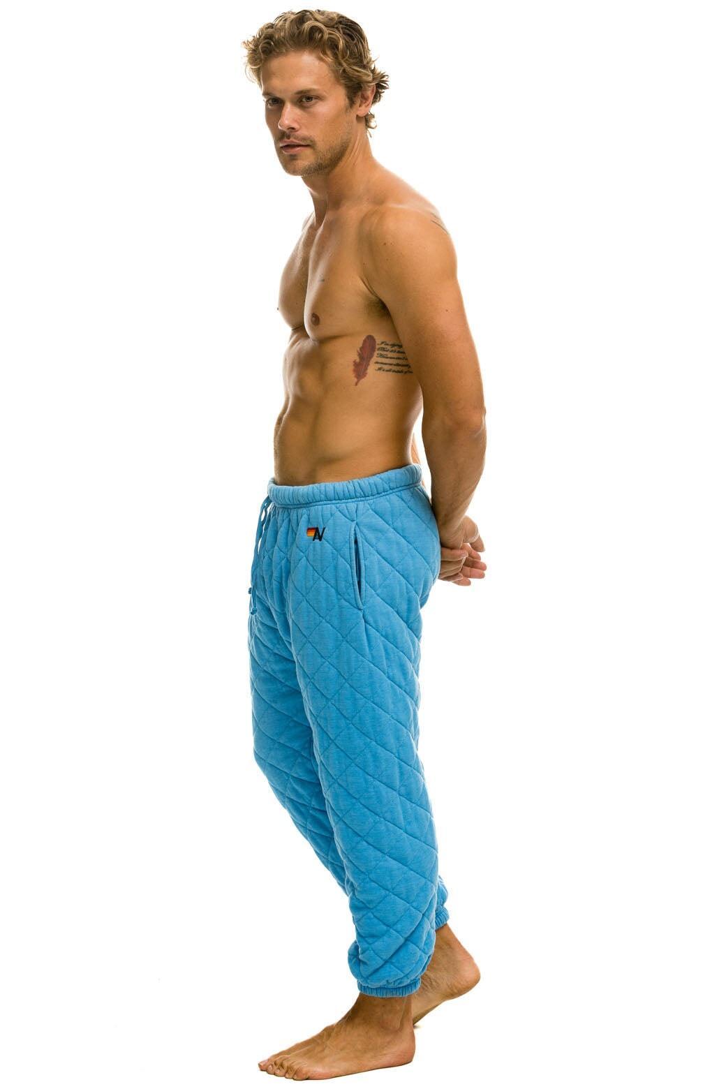 QUILTED SWEATPANTS - OCEAN Male Product Image