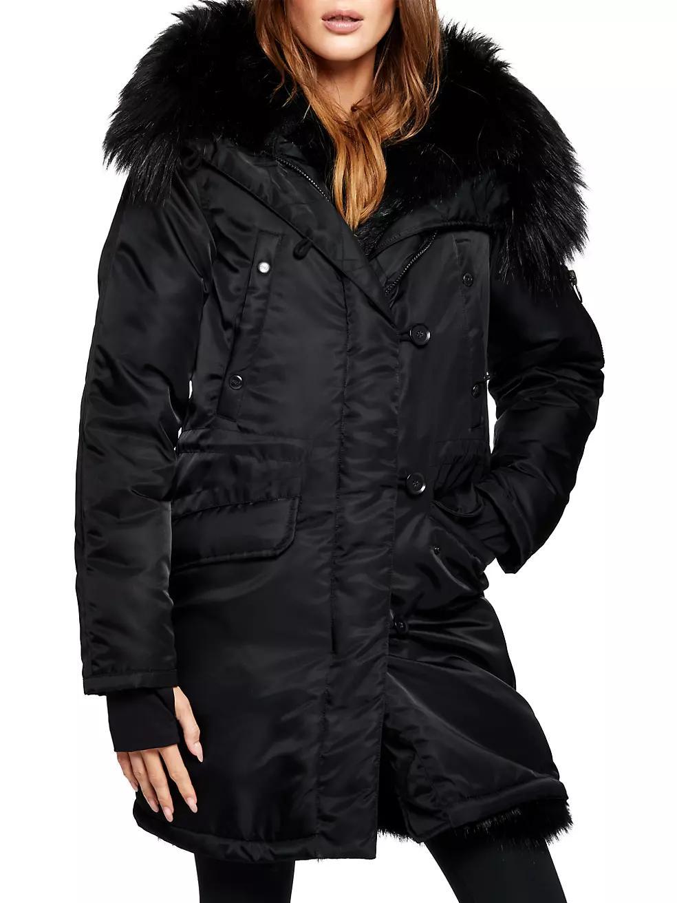 Stella Faux Fur-Lined Down Coat Product Image