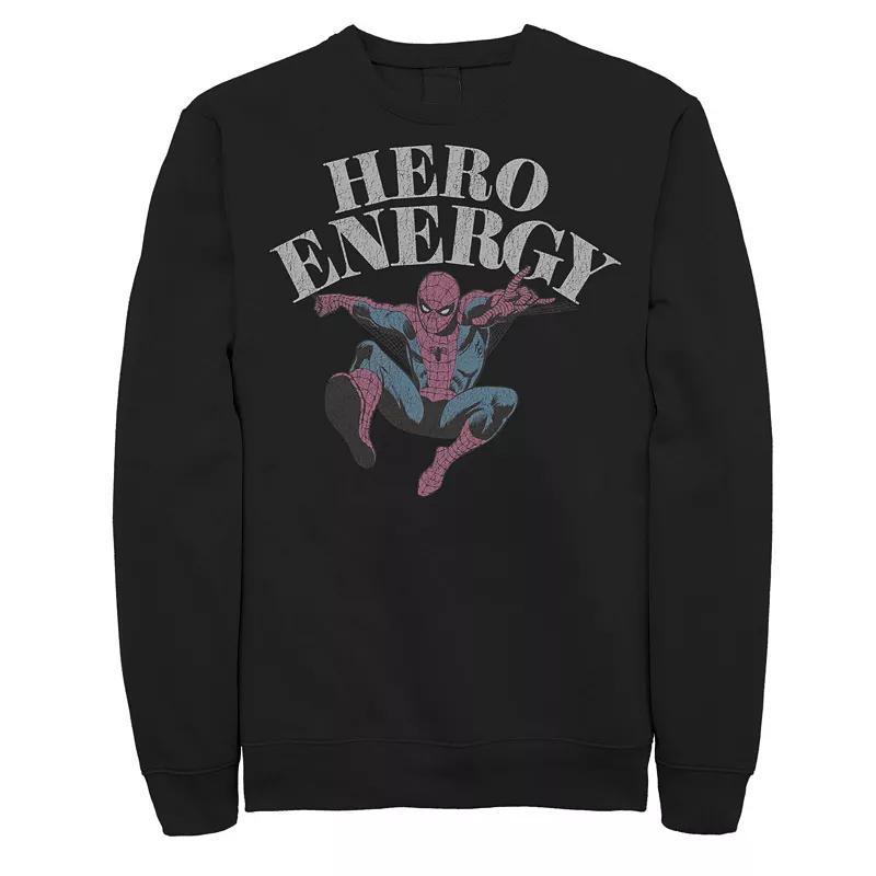 Mens Marvel Comics Spider-Man Hero Energy Fleece Graphic Sweatshirt Product Image