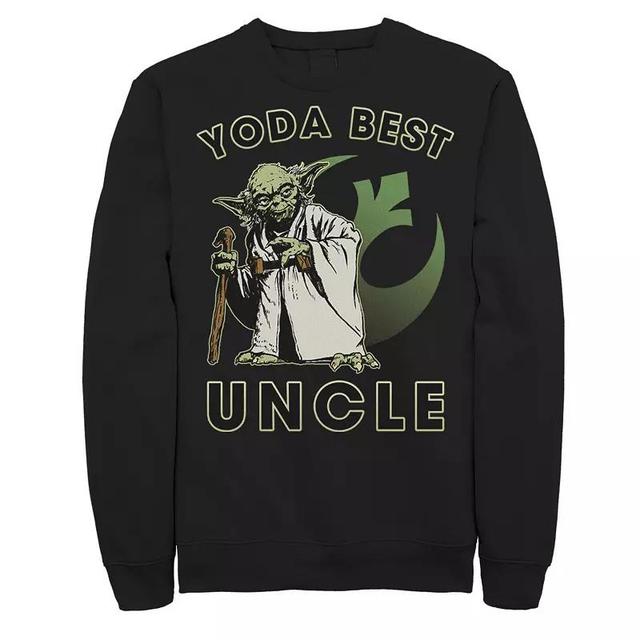 Mens Star Wars Yoda Best Uncle Rebel Logo Sweatshirt Product Image