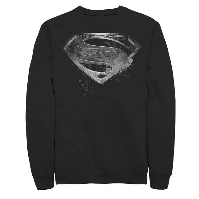 Mens DC Comics Superman Monochrome Logo Sweatshirt Product Image