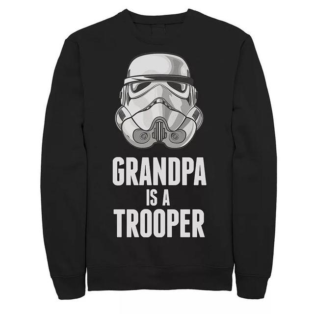 Mens Star Wars Stormtrooper Grandpa Is A Trooper Fleece Graphic Pullover Product Image