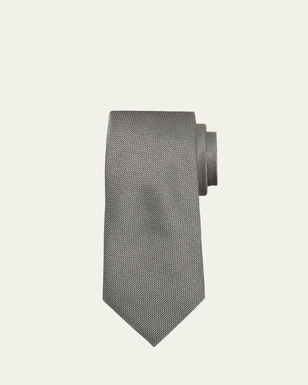 Mens Micro-Jacquard Silk Tie Product Image