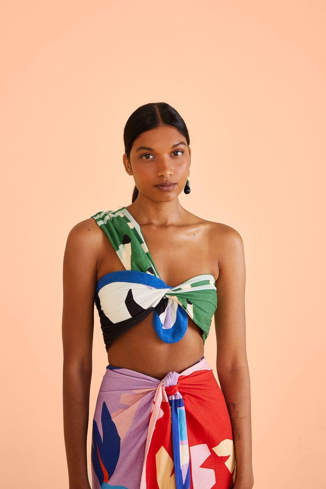 Brasil Bahia Scarves Crop Top Product Image