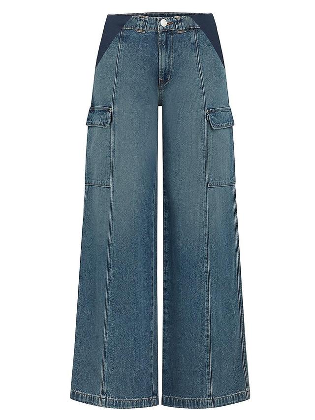 Hudson Jeans Wide Leg Cargo Maternity Jeans Product Image