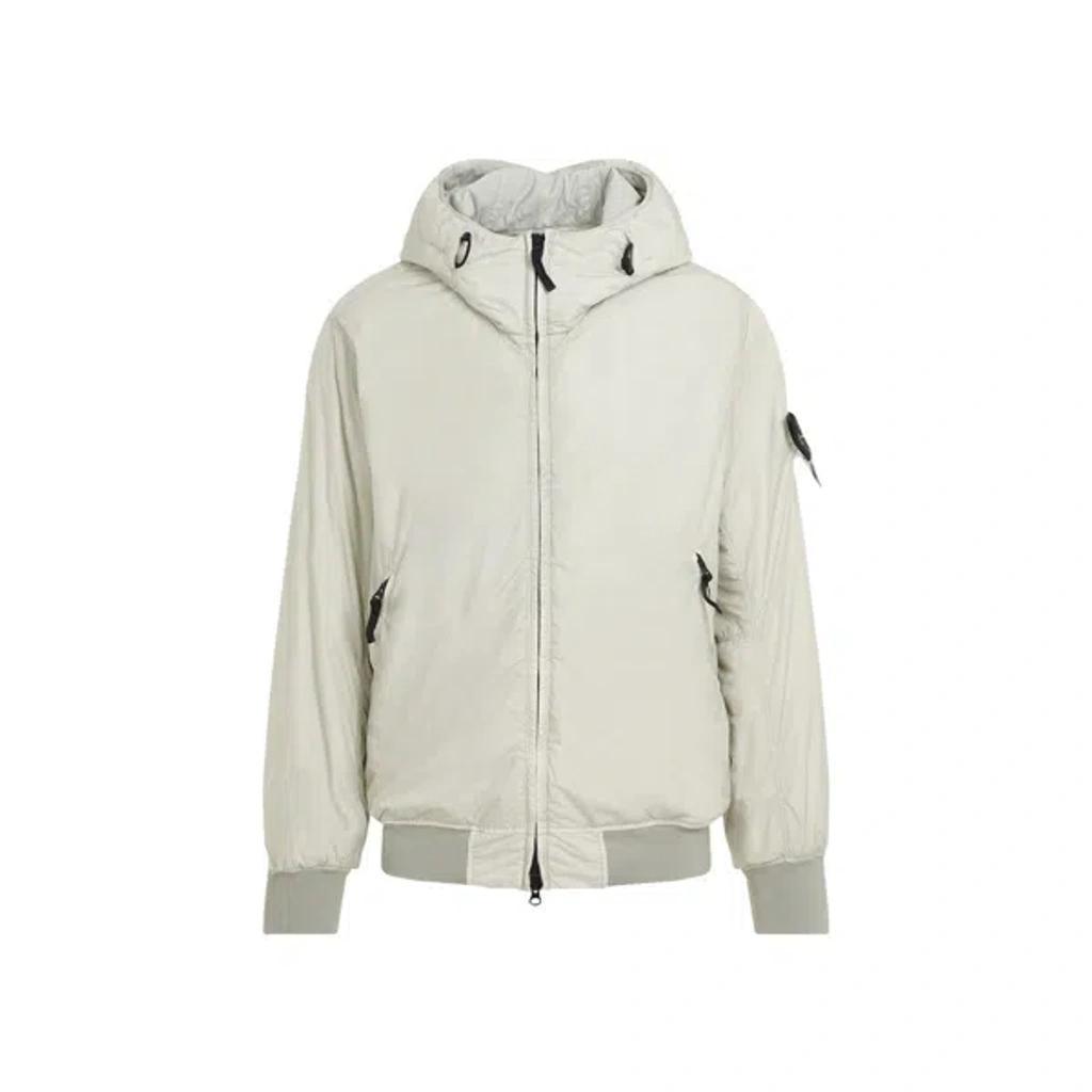 STONE ISLAND Polyamide Padded Jacket In White Product Image