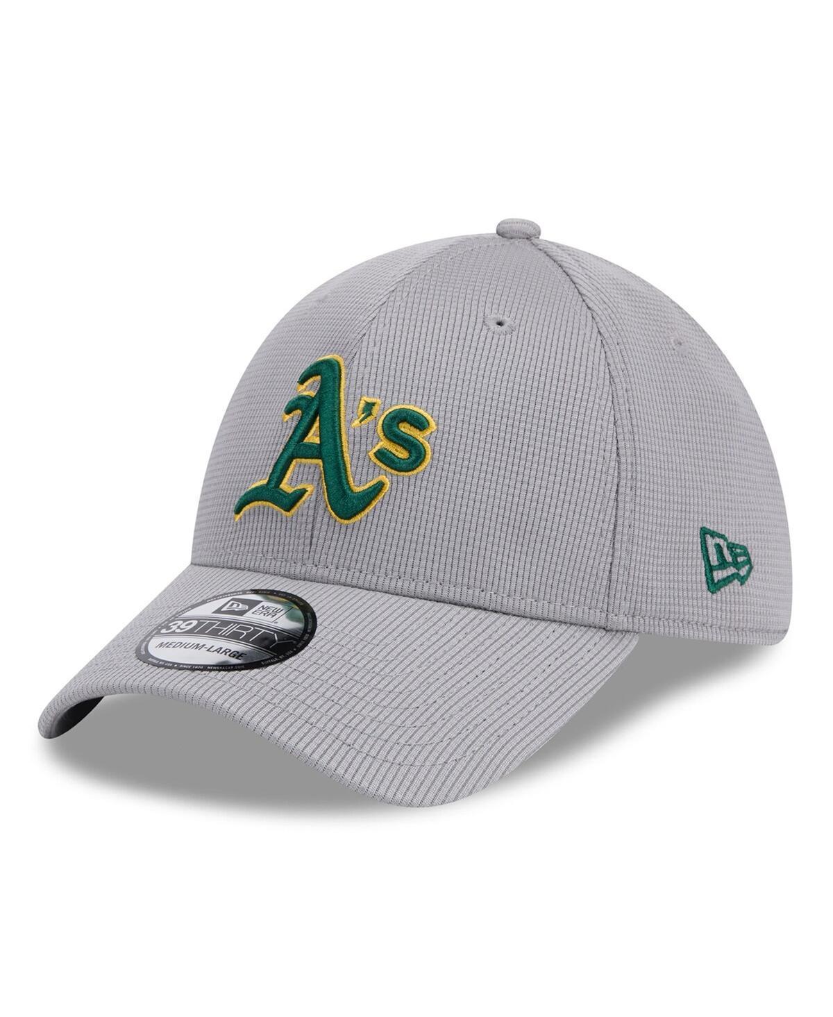 Mens New Era Gray Oakland Athletics Active Pivot 39THIRTY Flex Hat Product Image