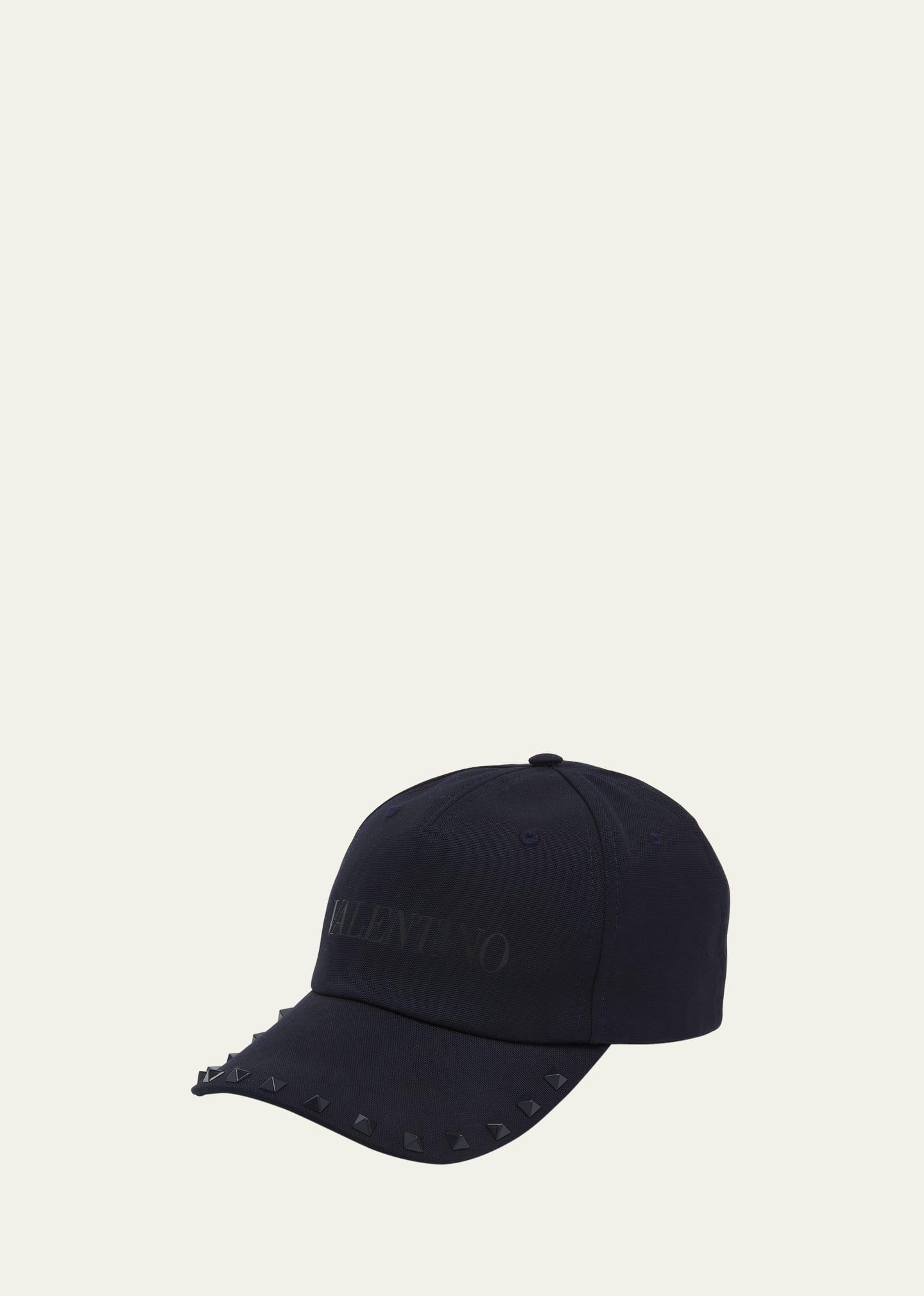 Mens Rockstud Cotton Baseball Cap With Stud Appliqu Product Image