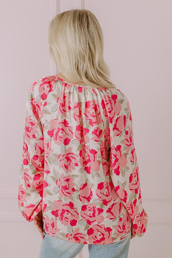 So Easy To Love Floral Top in Light Pink Product Image