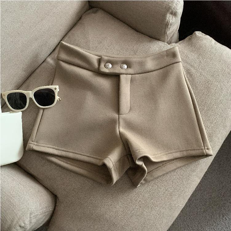 High Waist Plain Shorts Product Image