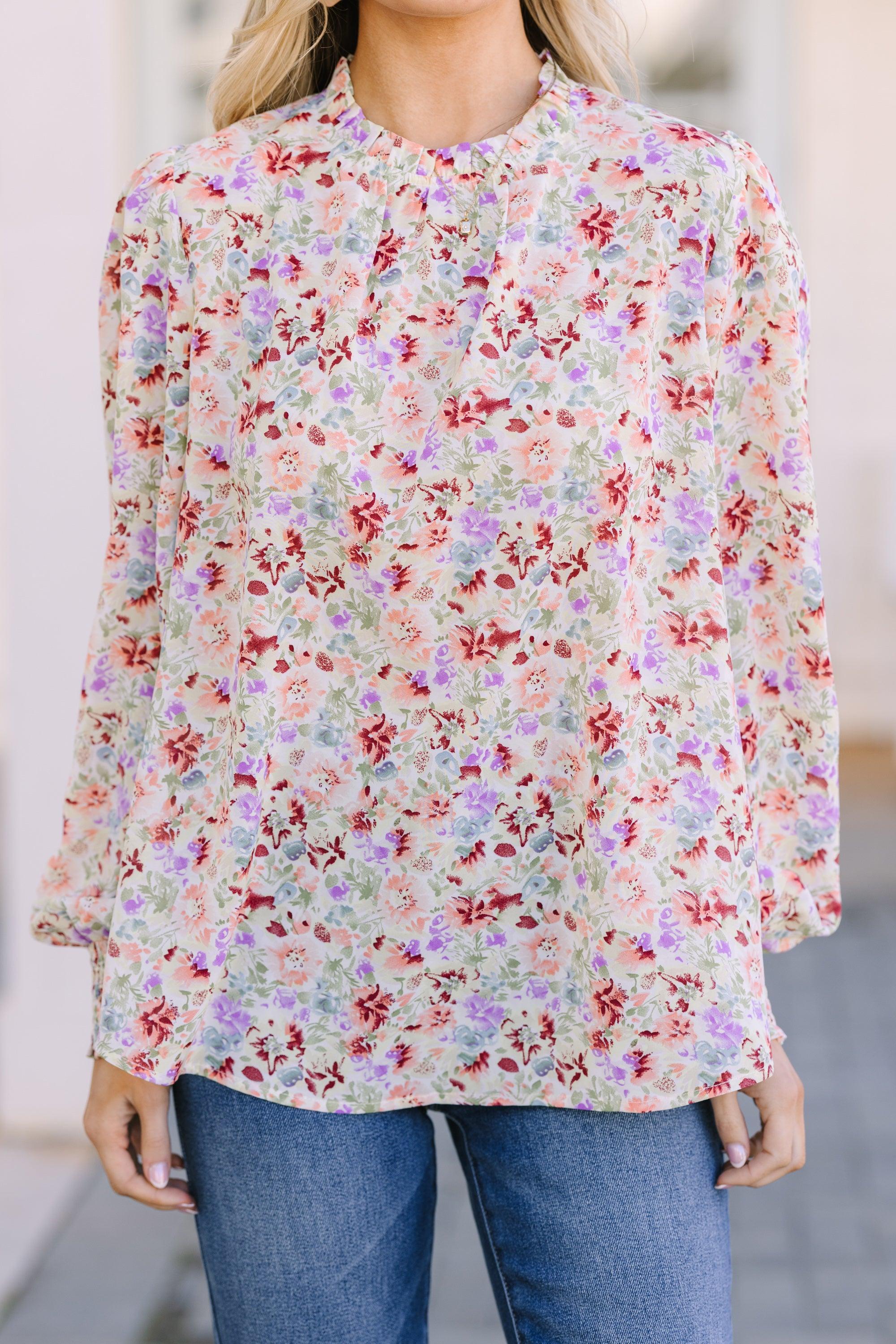 Can't Change Sage Floral Blouse Female Product Image