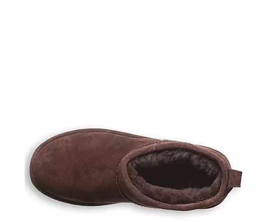 Bearpaw Womens Shorty Wide Water Resistant Fur Boot Product Image