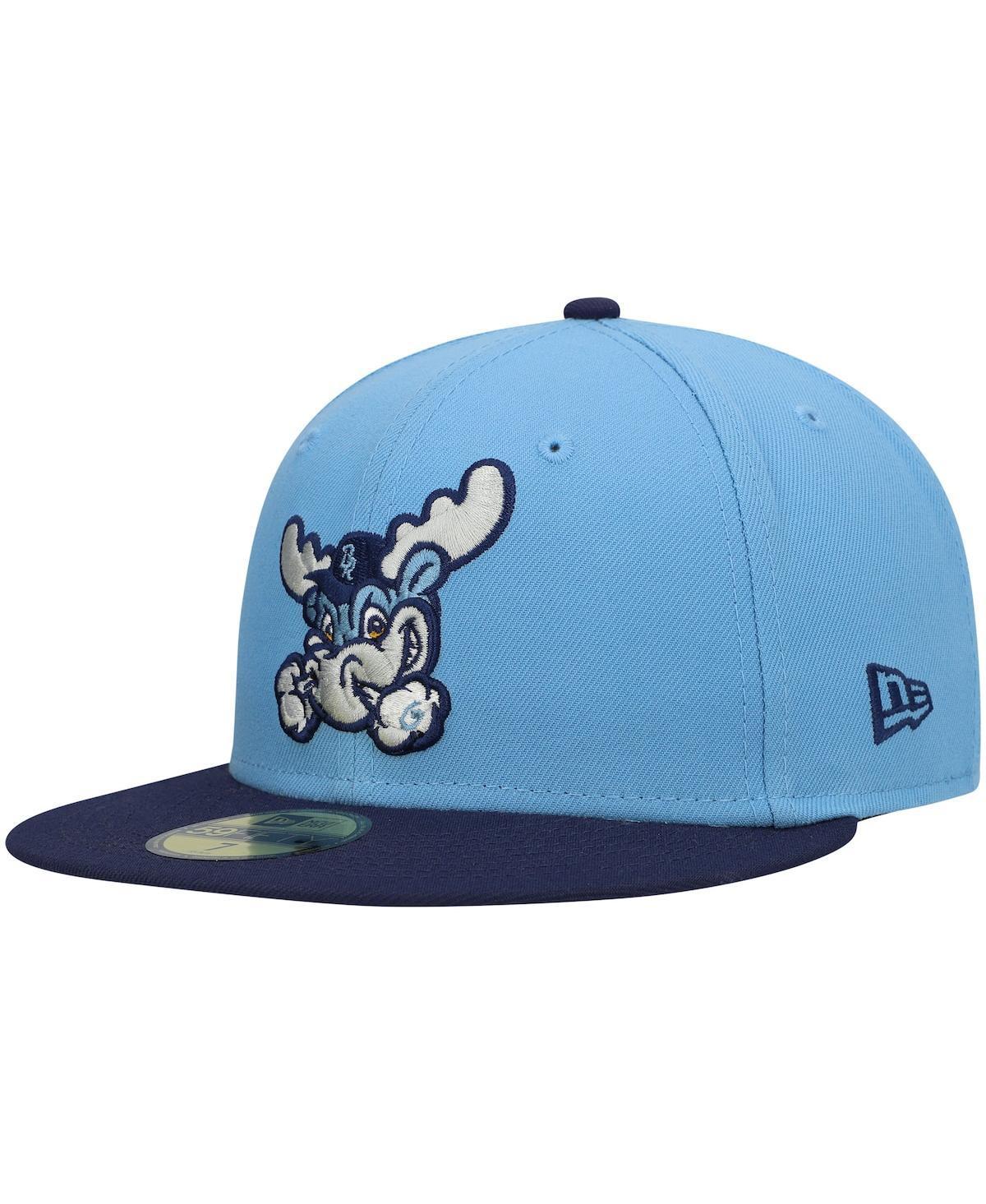 Mens New Era Light Blue Wilmington Blue Rocks Authentic Collection Team Game 59FIFTY Fitted Hat Product Image