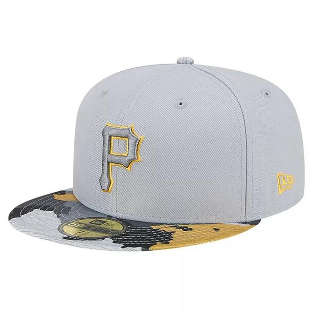 Mens New Era Gray Pittsburgh Pirates Active Team Camo 59FIFTY Fitted Hat Product Image